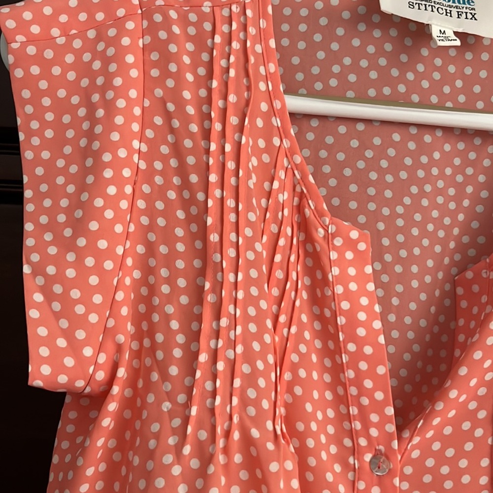Alice Blue Majorca Button Down Blouse - Picture 3 of 12